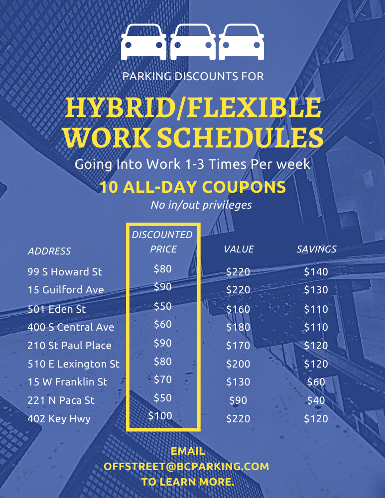 Flexible Work Hours Parking Offers